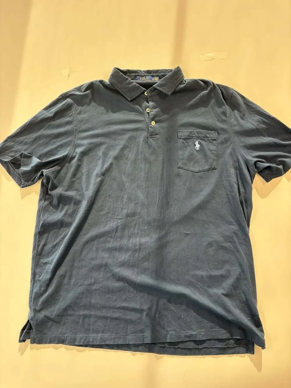 Polo Ralph Lauren Classic Fit Polo Shirt XL Black Cotton Pocket